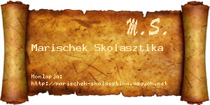 Marischek Skolasztika névjegykártya